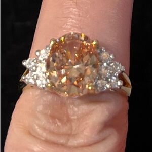 Fifth Avenue Austrian Crystal and Gold Ring. Nickel & Lead free. 
Size 6